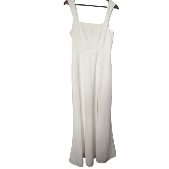 Show Me Your Mumu Front Slit Maxi Formal Dress Ivory Womens Large - Picture 1 of 6